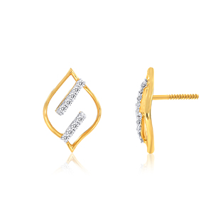 Pendientes de Diamantes de Oro Amarillo para Mujer con Doble Brillo y Corte Baguette, Minimalistas para Uso Diario - Product Image 3