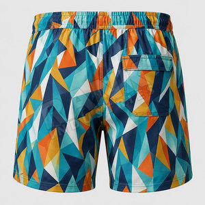 Shorts de plage pour hommes, taille haute, élégants, décontractés, pour l'été, séchage rapide, pour la course à pied et la gym, en vente - Product Image 2