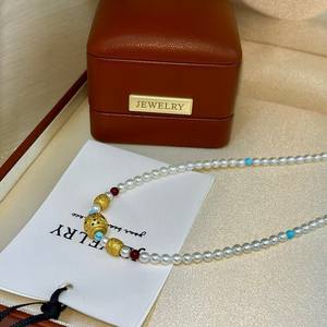 Collier de perles Ba Fang Lai Cai Édition Été 2025 – Luxe léger et polyvalent, perles élégantes pour femme, petit et raffiné - Product Image 2