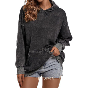 Acid Wash Hoodies for <b>Men</b> and Women Embroidery Camouflage Design Winter Casual <b>Thermal</b> Cotton Blended Digital Printing - Product Image 5