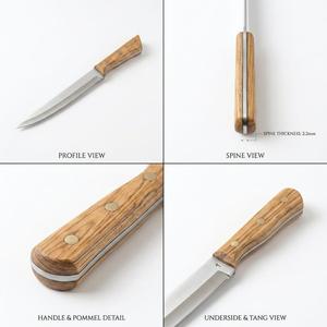 Couteau de chef à lame fixe personnalisé en acier inoxydable avec manche en bois naturel, support OEM, qualité industrielle DIY - Product Image 4