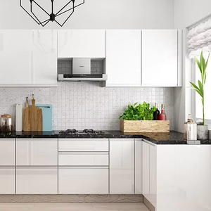 Gabinetes de Cocina Modulares Modernos Personalizados JY Project, Madera Blanca Ecológica RTA para Casa de Campo, Venta al por Mayor de Fábrica para Apartamentos - Product Image 2