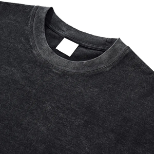 Camisetas OEM de Algodón Pesado con Lavado Ácido, Unisex, Oversize, con Logotipo Personalizado, 320 g/m², Camiseta Vintage Estampada para Mujer, Estilo Universitario, Lavado Snow Wash - Product Image 6