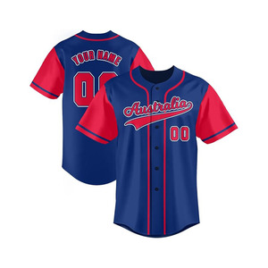 Maillot de baseball personnalisé pour équipe nationale, chemise boutonnée style hip-hop, nom et numéro personnalisés pour hommes, femmes et jeunes - Product Image 3