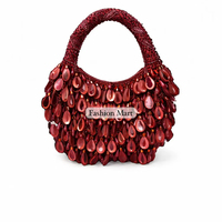Sac à main artisanal de haute qualité orné de perles, décoré de cristaux multicolores, sac de soirée pour femmes, vente en gros