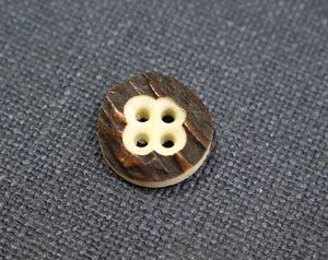 Handmade White Bone Button 4 Hole Round Garment Accessories Eco Friendly Buffalo Bone Buttons Durable Sewing Craft Button - Product Image 3