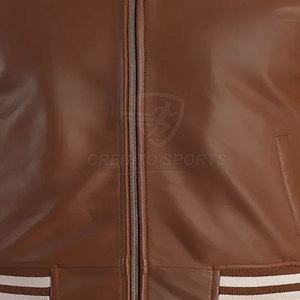 Veste en cuir Letterman de haute qualité, prix de gros, veste en cuir Letterman au style unique, veste en cuir Letterman - Product Image 6