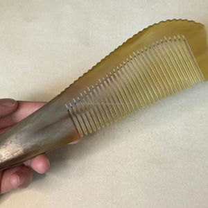 Peine de cuerno de Búfalo, accesorio para el cabello sin estática, peine de masaje para relajación, herramienta de peinado suave, peine de cuerno - Product Image 5