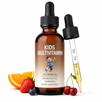 Complément alimentaire multivitaminé liquide pour enfants OEM, gélules de gélatine liquide multivitaminées végétaliennes en forme d'ours, pour la santé immunitaire, certifié Halal