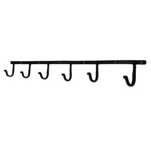 Decorative <b>Wall</b> <b>Mounted</b> Matte Black Powder Coated Finished Iron Hanger For Bedroom Organizer For Bathroom Organizer For Closet - Product Image 2
