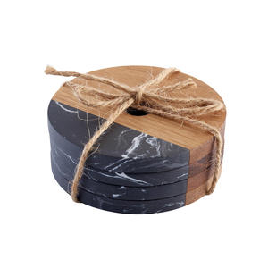 Juego de posavasos de madera, juego de posavasos de resina, juego de posavasos redondos de resina, posavasos cuadrados de resina, posavasos hexagonales de resina, posavasos de madera con borde natural - Product Image 6
