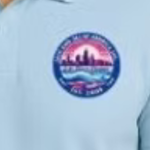 เสื้อโปโลปักลายสีฟ้าสำหรับผู้ชาย แขนสั้นลำลอง ชุดยูนิฟอร์มธุรกิจประจำวัน เสื้อผ้าไลฟ์สไตล์ที่สวมใส่สบาย - Product Image 2