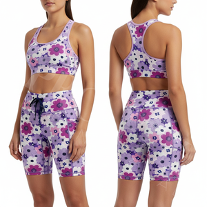 Nouveaux shorts de sport pour femmes, style unique, à compression et effet push-up, imprimés personnalisés, extensibles, respirants, pour la gym, l'entraînement, le fitness et le yoga, vente en gros - Product Image 3