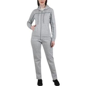 Survêtement de sport pour femme en coton 100% de haute qualité, coupe ajustée, à capuche, streetwear, vêtements de sport tendance, vêtements de course, motif uni, taille plus - Product Image 1
