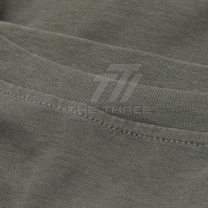 T-shirts classiques à col rond pour hommes, coupe ample, col en tricot côtelé, coton doux et confortable, respirant, logo sur le devant, vêtements de sport - Product Image 6