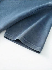 T-shirts pour femmes en coton respirant de qualité supérieure, effet délavé / T-shirts pour femmes surdimensionnés à coupe carrée, imprimés personnalisés de haute qualité - Product Image 4