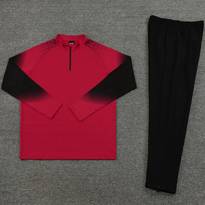 Unisex Sporty Hooded Solid Tracksuit Set Half-Zip Long Sleeve Color Blocking Quick Dry Anti-Wrinkle Lightweight Cotton Summer - Product Image 4