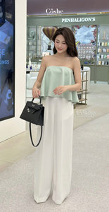 Coshe Martini Set Top de tubo elegante y pantalones traje para mujer ropa de trabajo elegante Casual uso diario verano estilo callejero - Product Image 6