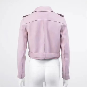 New Arrival Wholesale <b>Lightweight</b> <b>Women</b> Leather <b>Jacket</b> for Sale / Hot Sale Autumn & Winter <b>Women</b> Fashion Cowhide Leather <b>Jackets</b> - Product Image 2