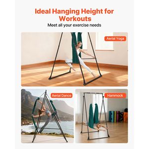 Supporto per Yoga con Struttura Triangolare, Capacità Massima 200 kg, per Amaca da Yoga e Seta Aerea, con Amache da Yoga in Schiuma EVA da 16,7 cm - Product Image 6