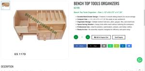 <b>Bench</b> Top <b>Tools</b> Organizer Wooden Multi Drawer Storage Box for Jewelry <b>Tools</b> Jewelry Making <b>Tools</b> | Item No GS-117D - Product Image 3