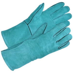 Heavy Duty Leather Industrial Safety Gloves High Heat Resistant Welding Gauntlet Fire Safety Working Gloves Hand <b>Arm</b> Protection - Product Image 3