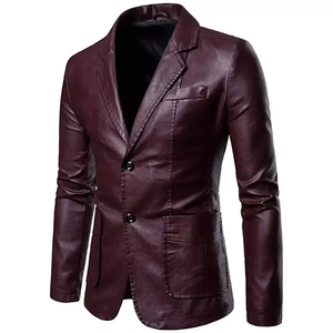 Manteaux longs en cuir véritable pour hommes, faits à la main, noirs, d'hiver, épais, écologiques, style trench, coupe ajustée, design tendance - Product Image 1