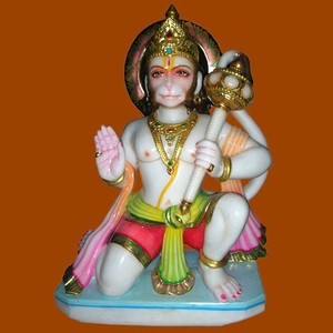 White Marble Hanuman Ji Statue - Product Image 3