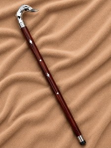 Bastón de madera de lujo con cabeza de perro de latón cromado, bastón de caballero de madera dura, diseño vintage, OEM, venta al por mayor, para exteriores - Product Image 4