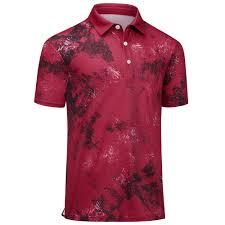 2026 New Design Men's Short Sleeve Polo Shirt Custom Logo Maroon Sublimation Print Performance Golf Polo. - Product Image 2
