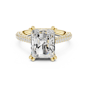 แหวนเพชรทรงปรินเซสคัท 3 กะรัต สี D รับรองโดย GIA ทองคำขาว สไตล์คลาสสิกสำหรับผู้หญิง - Product Image 2