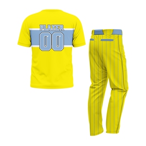 Conjunto de Uniforme de Softbol Unisex Personalizado, Jersey Sublimado, Pantalones con Cierre, Alta Calidad, Transpirable, Secado Rápido, Manga Corta, Ropa de Equipo - Product Image 2