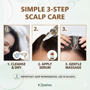 Suero Capilar Orgánico Natural Renexo 2026 con Exosomas, Péptidos de Cobre, Anticaída, Nutritivo para el Cuero Cabelludo y Fortalecedor del Cabello - Product Image 2