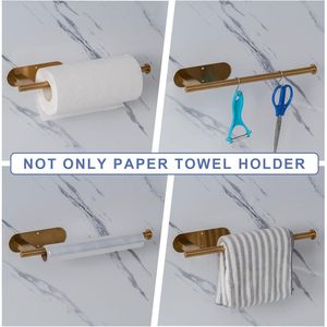Upgrade Stainless Steel Self-Adhesive Paper Towel Holder Bend-Resistant and Drill Mounting for <b>Kitchen</b> <b>Storage</b> - Product Image 4