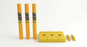 ZAP SPORTS Juego de Wickets de Cricket Ambidiestros de PVC, Ecológicos, Resistentes a la Intemperie, Portátiles, con Base Estable para Exteriores - Product Image 4