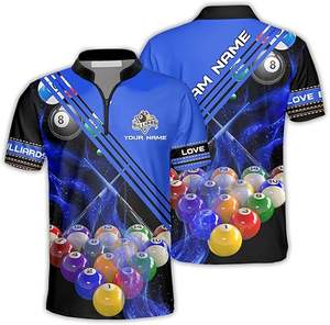 Camiseta Deportiva de Billar Personalizada de Talla Grande para Hombre, Camiseta de Manga Corta con Estampado por Sublimación, Jersey de Equipo de Billar de Secado Rápido y Transpirable - Product Image 5