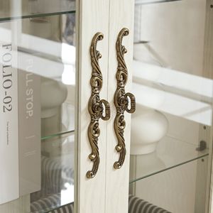 Vetrina Espositiva e Cantinetta Vini a 2 Ante e 1 Cassetto con Ripiani in Vetro Regolabili e Illuminazione Integrata - Product Image 5