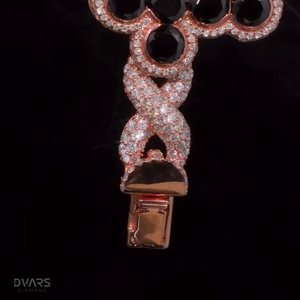 Pulseras de Cadena Cruzada Negra con Moissanita VVS, Plata de Ley 925, Joyería de Lujo Hip Hop Bling para Raperos, Pasa Prueba de Diamante - Product Image 3