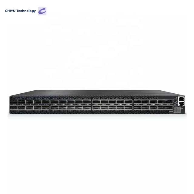MQM8700-HS2F Mellanox Quantum 200G HDR InfiniBand Switch 40 X QSFP56 2 X AC PSU X86 Dual Core 1U Rack-Mounted SNMP QoS for AI