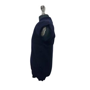 Suéter sin Mangas para Hombre, Color Azul Marino, Cuello en V, Tejido de Punto, Logotipo de Seguridad Bordado en la Parte Delantera, Corte Regular Informal, Mezcla de Algodón Transpirable - Product Image 3