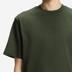 T-shirt homme en coton écologique, vêtement décontracté pour l'été tendance, t-shirt basique uni pour homme avec design de logo personnalisé - Product Image 3