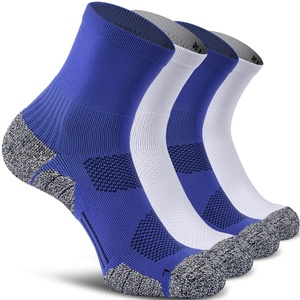 TriPro Sports <b>Moisture</b> Wicking 100% Cotton Thick Cushioned Compression Anti-Slip Breathable Crew <b>Socks</b> Cuff for Running Soccer - Product Image 5