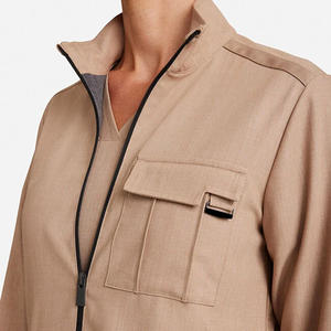 Chaqueta de trabajo personalizada para mujer, duradera y lavable, uniforme médico con bordado o logotipo personalizado para las necesidades diarias de trabajo. - Product Image 5