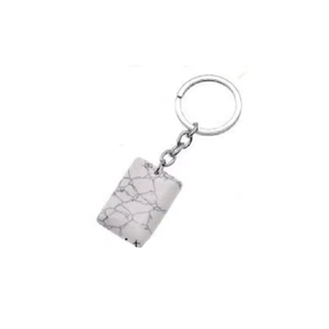 Porte-clés en cristal de haute qualité, porte-clés rectangulaire en howlite, porte-clés en pierre naturelle, cadeaux pour femmes, grossiste en porte-clés - Product Image 2