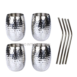 Ensemble de 2 verres en verre, acier inoxydable et laiton, style européen, design créatif, pour la maison et les cadeaux de mariage - Product Image 5