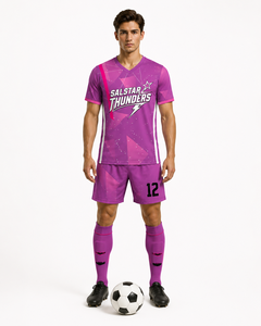 Último Diseño de Uniforme de Fútbol, Camiseta de Verano, Logotipo del Equipo de Moda, Patrocinador Personalizable, Transpirable, de Secado Rápido, de Calidad, Gran Venta - Product Image 1