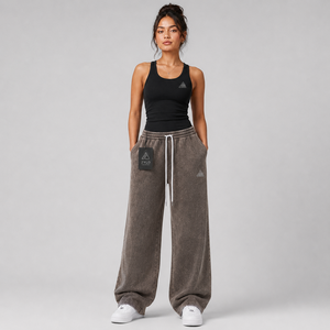 New Polyester/Cotton <b>Lace</b> Fleece Women's Pants Custom Printed Logo Winter Casual Wear Eco-Friendly High Quality <b>Elastic</b> - Product Image 1