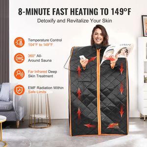 Kit Tenda Sauna Personale Portatile 1050W per Spa Domestica 220V, Terapia Corporea a Infrarossi per Interni, Detossificante e Rilassante - Product Image 3