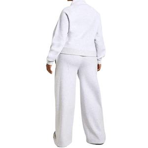 Ensemble deux pièces décontracté pour femme, marque personnalisée, uni, au-dessus du genou, vêtements de sport, survêtement, 100% coton, séchage rapide, respirant, écologique, 2026 - Product Image 2