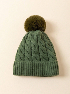 Bonnet d'hiver tricoté en acrylique 100% 85G, personnalisé avec logo brodé, vente en gros - 70 couleurs unies, prêt à expédier - Product Image 2